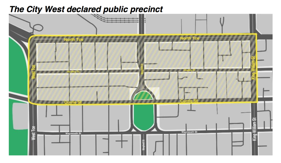 The City West declared public precinct.